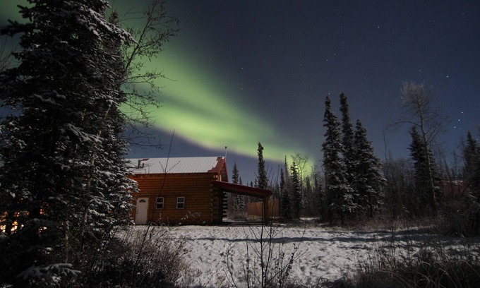 North Pole Casa | Alaska Aurora Adventures Cabina B Visualización de luces del norte de clase mundial