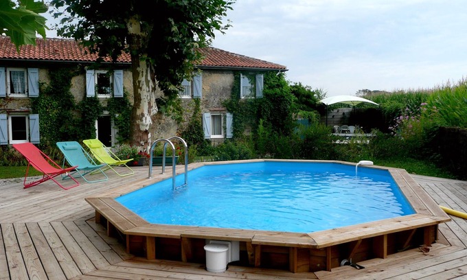 Ossages Casa | Alaudy Vacances Nature Avec Piscine et Jacuzzi