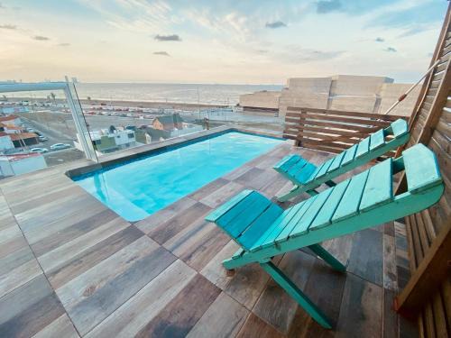 Boca del Rio Apartamento | Alberca privada, vista al mar, frente playa foro boca