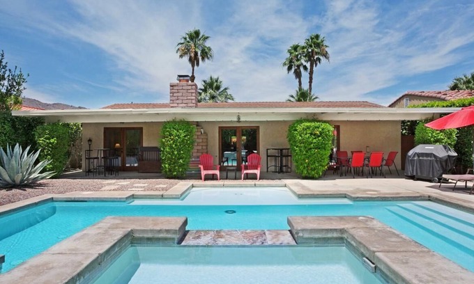 Tahquitz River Estates Casa | ¡Todo lo que necesita!Arenas cálidas privadas / Mesquite 3 dormitorios / 2 baños Casa con piscina de agua salada y spa