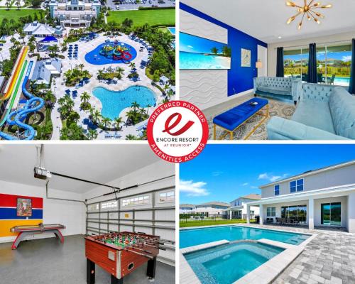 West Kissimmee Casa | Alluring Home Near Disney With Themed, Media And Game Room With Waterpark & Resort Access At Encore Resorts Reunion - 232Au