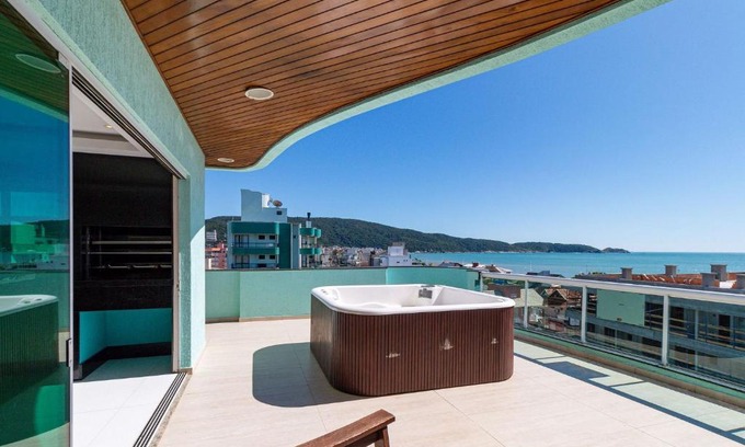 Bombas Apartamento | Aluguel Cobertura 4 suítes Vista Mar Jacuzzi Bombas SC
