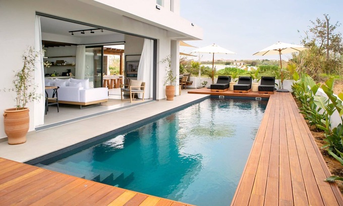 Pernera Villa | Amazing Protaras Villa | Villa Lubbock | 3 Bedrooms | Private Outdoor Pool and Hot Tub | Furnished Sun Terrace | Shaded Furnished Terrace | BBQ Facilities | Private Garden | Vrissoudion