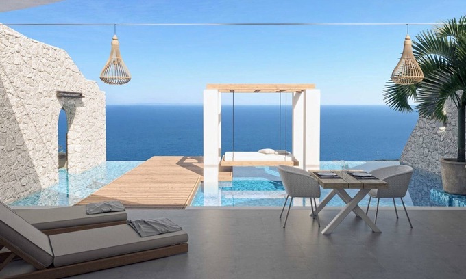Varvara Villa | Amazing Zakynthos Villa | Villa Newt | 1 Bedroom | Breathtaking Sea Views | Spacious Furnished Sun Terrace | Private Outdoor Pool | Shaded Outdoor Dining Area | Agios Nikolaos Aside
