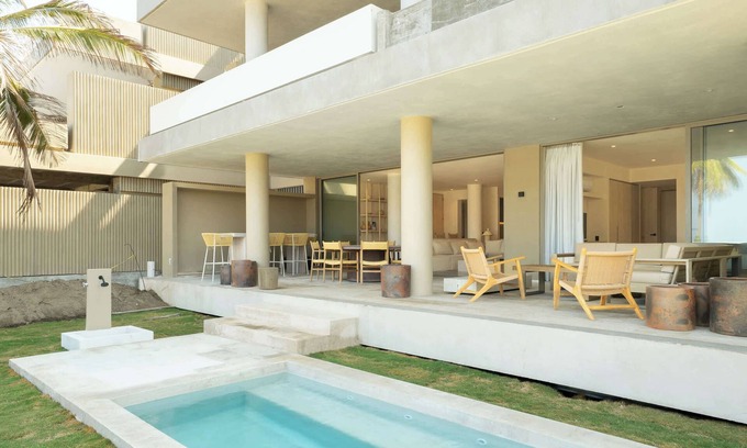 Barra de Potosi Condominio | Anera, Private Pool and Lush Garden Steps from the Ocean at ANERA