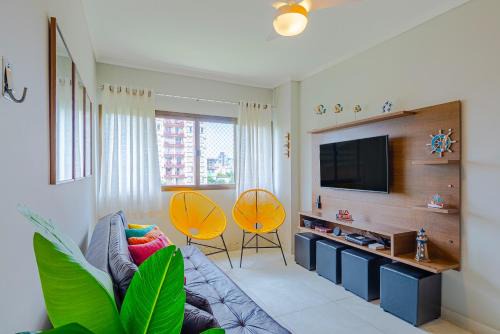 Jardim Belmar Apartamento | Apê com Ar, Garagem e Clima de Praia