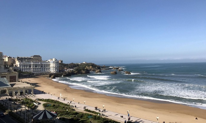 Biarritz Apartamento | Apartamento Victoria Surf 4 personas 2 * piscina balcón vista al mar impresionante playa a 20m