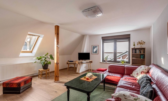Seegebiet Mansfelder Land Apartamento | Apartamento 'Am Süßen See' con vistas al lago, balcón y Wi-Fi
