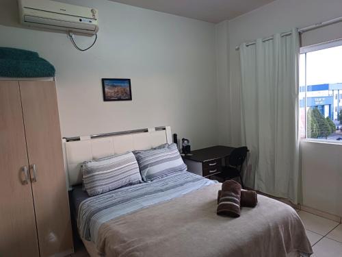 Santo Angelo Apartamento | Apart próximo a Unimed, Catedral e HSA de 2 quartos com AR, mini-Academia e garagem no Centro-sul