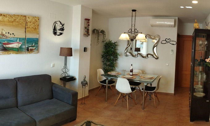 Chiclana de la Frontera Apartamento | Apartamento 'Bahía D'Or Plaza' con Aire acondicionado