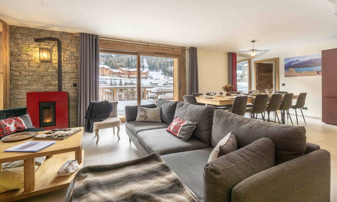 Val Cenis Apartamento | Apartamento 'Chalet La Turra' con vistas a la montaña, Wi-Fi y aire acondicionado