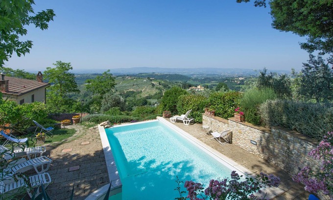 Magliano Apartamento | Apartamento con WIFI, piscina, A/C, vista panorámica, aparcamiento, cerca de Greve In Chianti