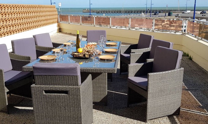 Grandcamp-Maisy Apartamento | Apartamento 6/8 personas max. Vista al mar y puerto en Normandia WIFI GRATIS