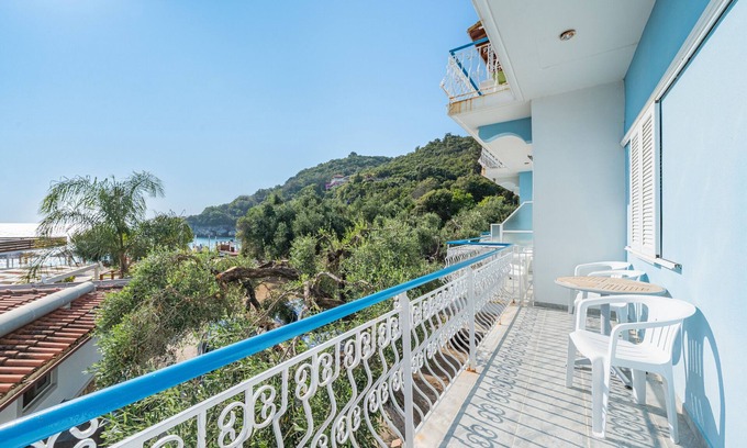 Parga Apartamento | Apartamento 'Alex Bar 4' con vistas al mar, Wi-Fi y aire acondicionado