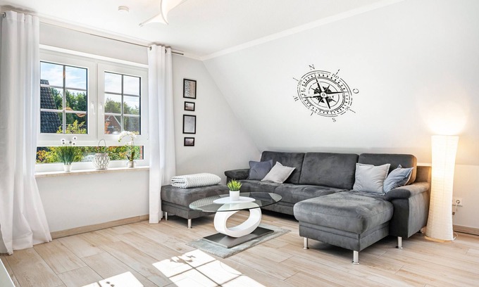 Wischhafen Apartamento | Apartamento 'Ankerplatz' con terraza privada, jardín privado y Wi-Fi