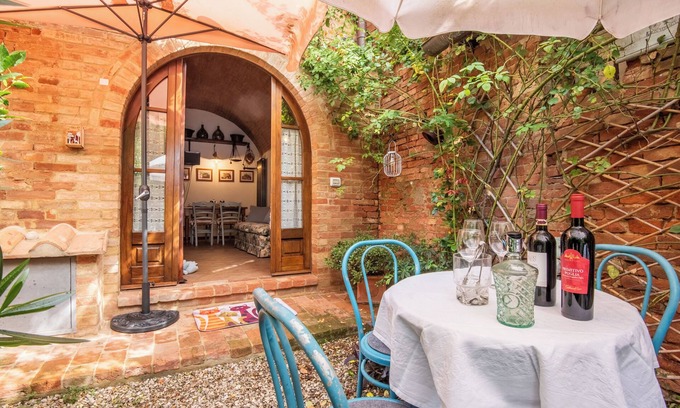 lsola d'Arbia Apartamento | Apartamento 'Appartamento Il Mulino' con jardín privado y Wi-Fi