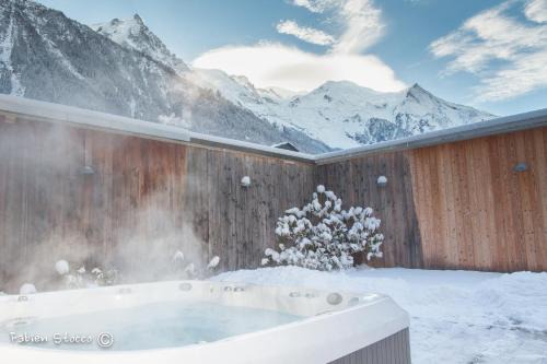 Chamonix City Centre Apartamento | Apartment Au Bon Coin - Luxury Chamonix Hidden Haven, Mont Blanc view, Hot Tub and Garden