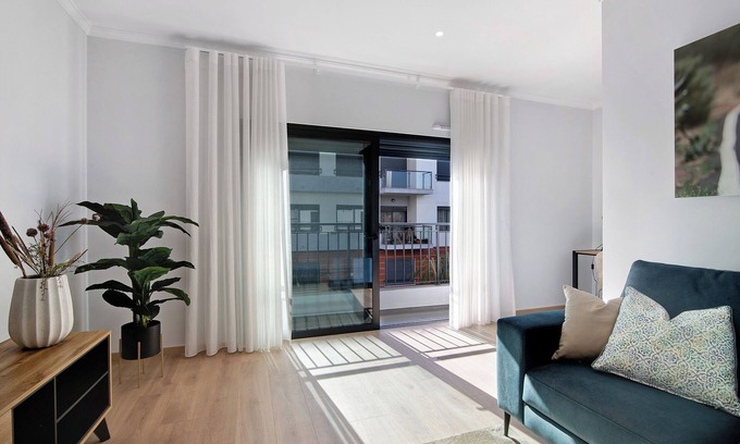 Tavira Apartamento | Apartamento 'Beira Mar - 1º Esquerdo' con balcón, Wi-Fi y aire acondicionado