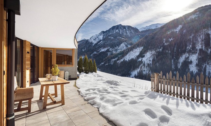 Selva dei Molini Apartamento | Apartamento 'Chalet-Suite Wald' con vistas a la montaña, terraza privada y Wi-Fi
