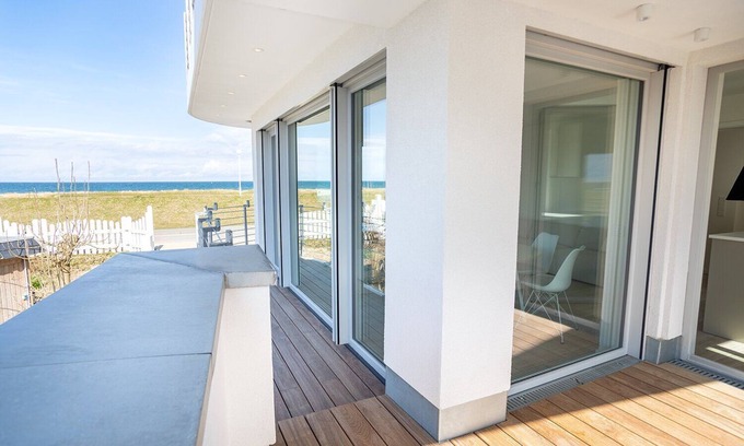 Kalifornien Apartamento | Apartamento 'Ferienwohnung Backbord' con vistas al mar, jardín compartido y Wi-Fi