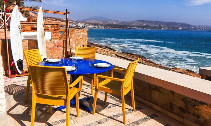 Taghazout Apartamento | Apartamento-De Lujo-Baño para personas con movilidad reducida-Vista al mar-Ya...