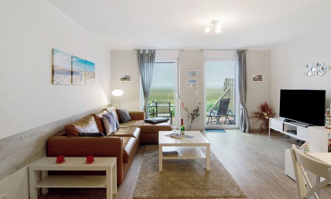 Borkum Apartamento | Apartamento 'Dünenrose' con Wi-Fi