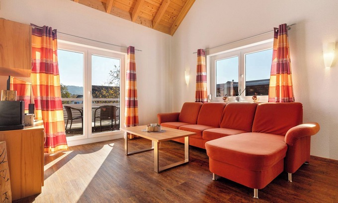 Nesselried Apartamento | Apartamento 'Ferienwohnung Apfel' con jardín compartido, balcón y Wi-Fi