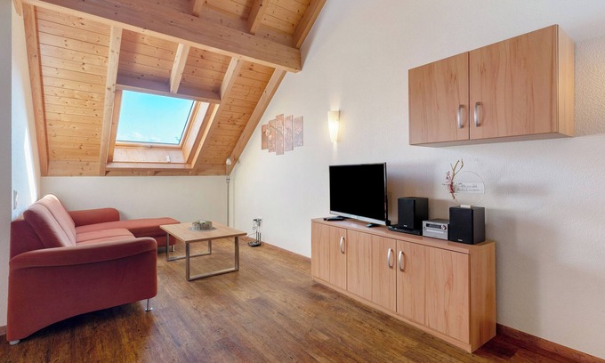 Nesselried Apartamento | Apartamento 'Ferienwohnung Zwetschge' con jardín compartido, balcón y Wi-Fi