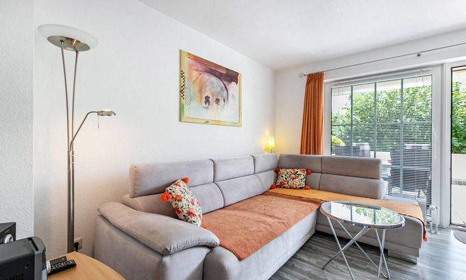 Wassersleben Apartamento | Apartamento 'Ferienwohnung Wassersleben' con vistas al mar, balcón y Wi-Fi