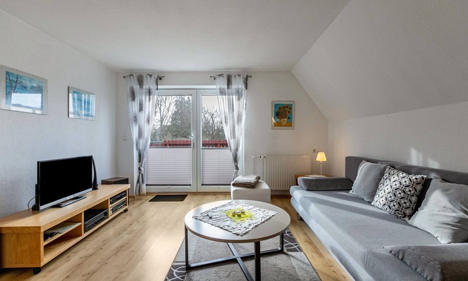 Kappeln Apartamento | Apartamento 'Ferienwohnung Kappeln - Kiekut 11' con balcón y Wi-Fi