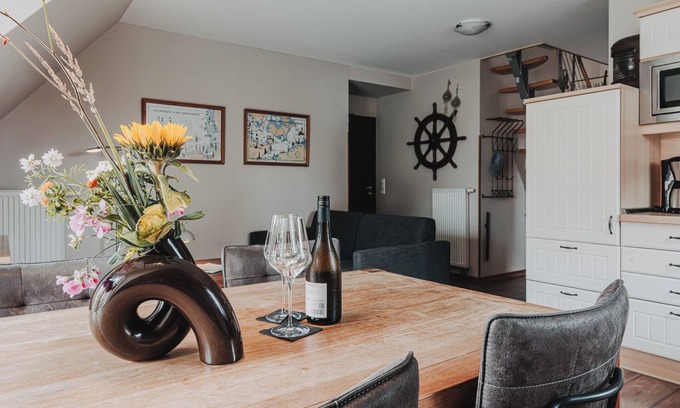 Baltrum Apartamento | Apartamento 'Gorch Fock' con terraza compartida, jardín compartido y Wi-Fi