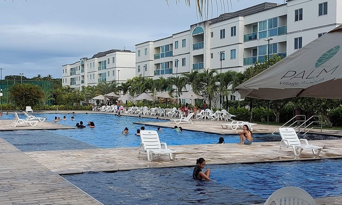 Porto de Galinhas Apartamento | Gran apartamento amueblado de 3 habitaciones en Muro Alto en Palm Village Acqua
