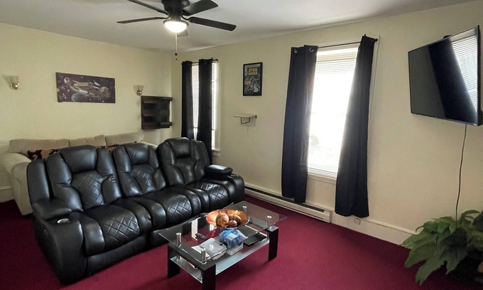 Wilkes-Barre Casa | Apartment Movie Theater