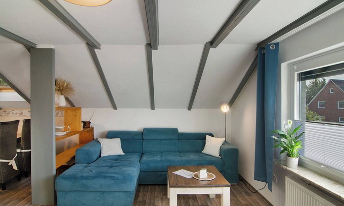 Loppersum Apartamento | Apartamento 'Möwe' con terraza privada, jardín privado y Wi-Fi