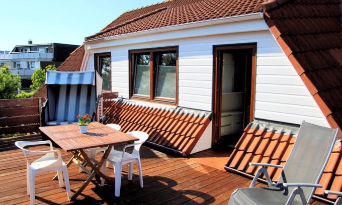 Borkum Apartamento | Apartamento 'Olde Toornblick' con balcón y Wi-Fi