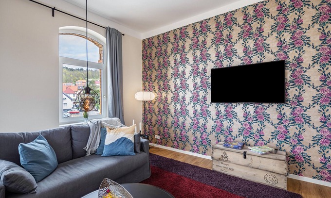 Eisenach Apartamento | Apartamento 'Residenz Unter Der Birke - Esche' con vistas a la montaña, terraza compartida y Wi-Fi