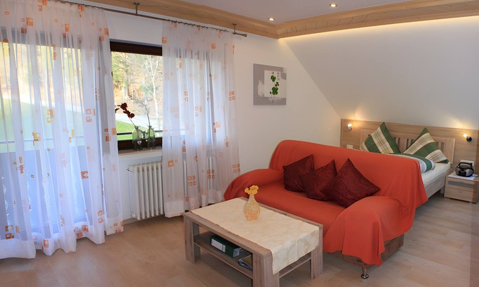 Elzach Apartamento | Apartment 'Schlössle, 22 sqm' with Shared Terrace, Shared Garden and Wi-Fi