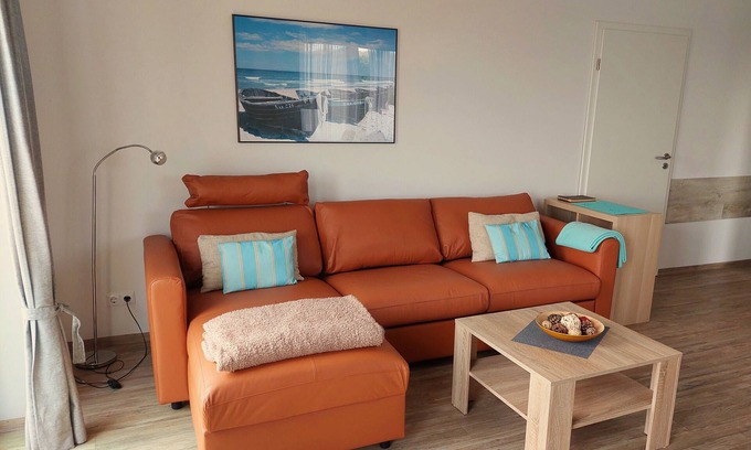Borkum Apartamento | Apartamento 'Strandflieder' con Wi-Fi