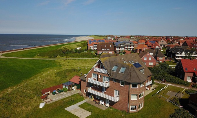 Baltrum Apartamento | Apartamento 'Hus Uiterst-Hörn Backbord' con vistas al mar, jardín y Wi-Fi