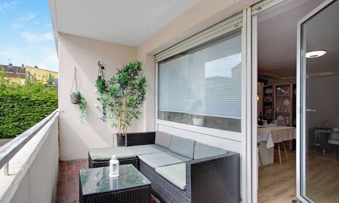 Center Apartamento | Apartamento "Tolle Ferienwohnung nahe Südstrand" con balcón y Wi-Fi