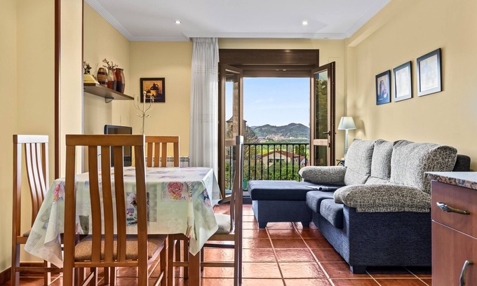 Riberas Apartamento | Apartamento 'Trichorio' con vistas a la montaña y jardín privado
