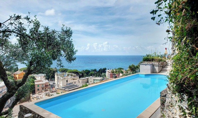 Pieve Ligure Apartamento | Apartamento 'Villino Ortensia - Le Pale' con vistas al mar, Wi-Fi y aire acondicionado