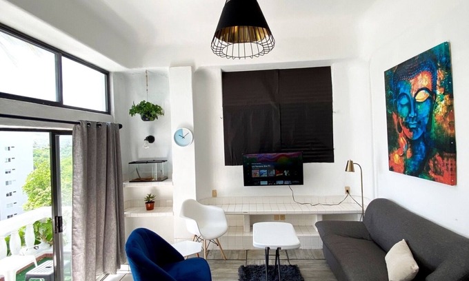 Las Hadas Apartamento | ¡Departamento tipo loft con hermosa vista al mar!