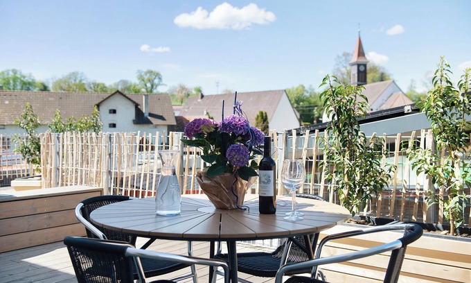 Otterswang Apartamento | Apartamento 'Wohnung Buche' con terraza compartida, balcón y Wi-Fi