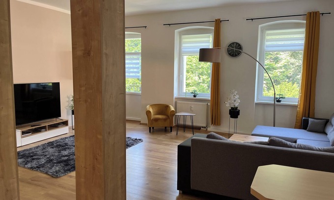 Bad Schandau Apartamento | Apartments Badallee 4, Bad Schandau, apartment no. 5, 140m2 with balcony, 3BR