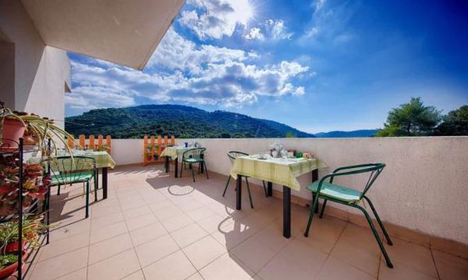 Pasadur Apartamento | Apartamentos Bruna Lastovo-Superior Apartamento de un dormitorio con balcón y vistas al mar-Zeleni