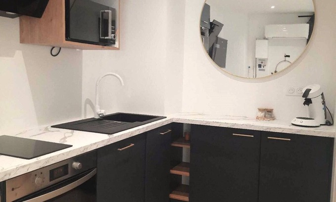 Tulette Apartamento | Studio n°2-Estudio-Moderno-Baño con ducha-Terraza