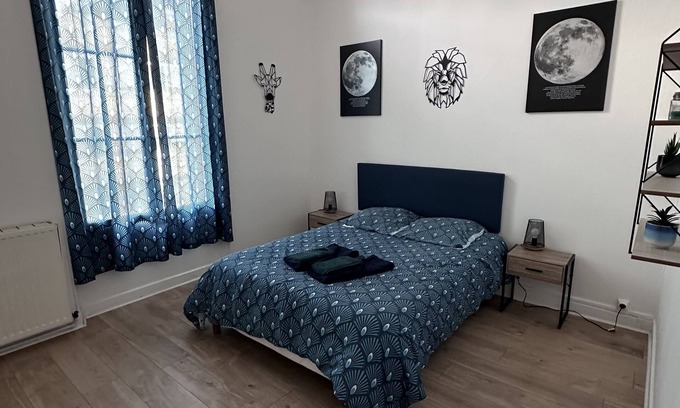 Auxerre Apartamento | Appartement 6 Personnes 2 Chambres Entièrement Équipé Avec Draps et Serviettes