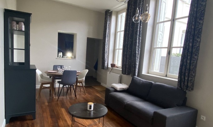 Auxerre Apartamento | Appartement au Calme Dans un bel Hôtel Particulier, Place de Lhôtel de Ville
