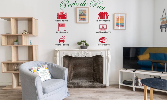 Centre Ville Apartamento | Appartement au coeur de Pau moderne et cosy, parfait pour une escapade unique !